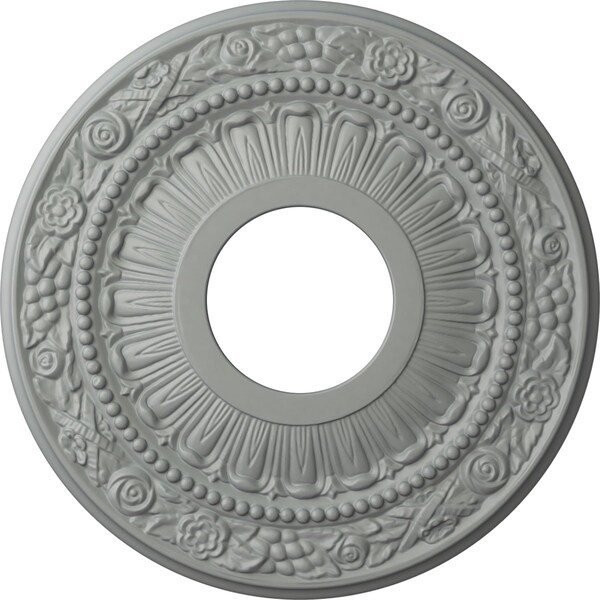 Ekena Millwork Nadia Ceiling Medallion (Fits Canopies up to 4 7/8"), 12 1/8"OD x 3 5/8"ID x 7/8"P, Primed White CM12NA - main